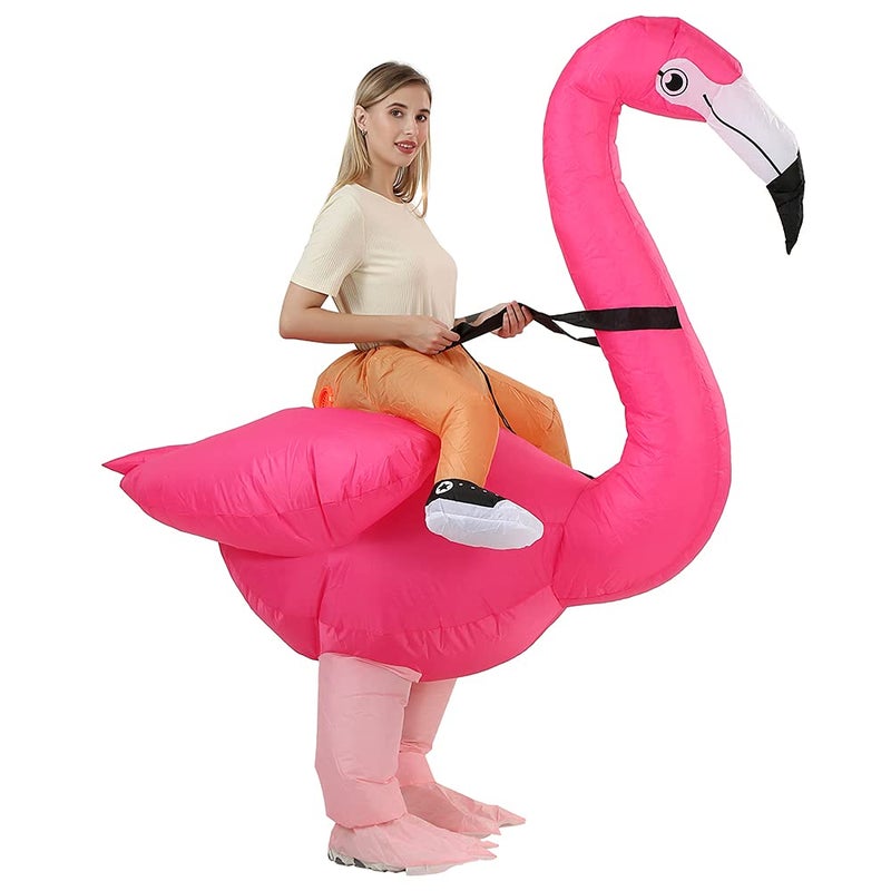 RHYTHMARTS Inflatable Costume Flamingo Costume Adult Ride On Flamingo Inflatable Halloween Costumes for Adult Valentine's Day - Image 3